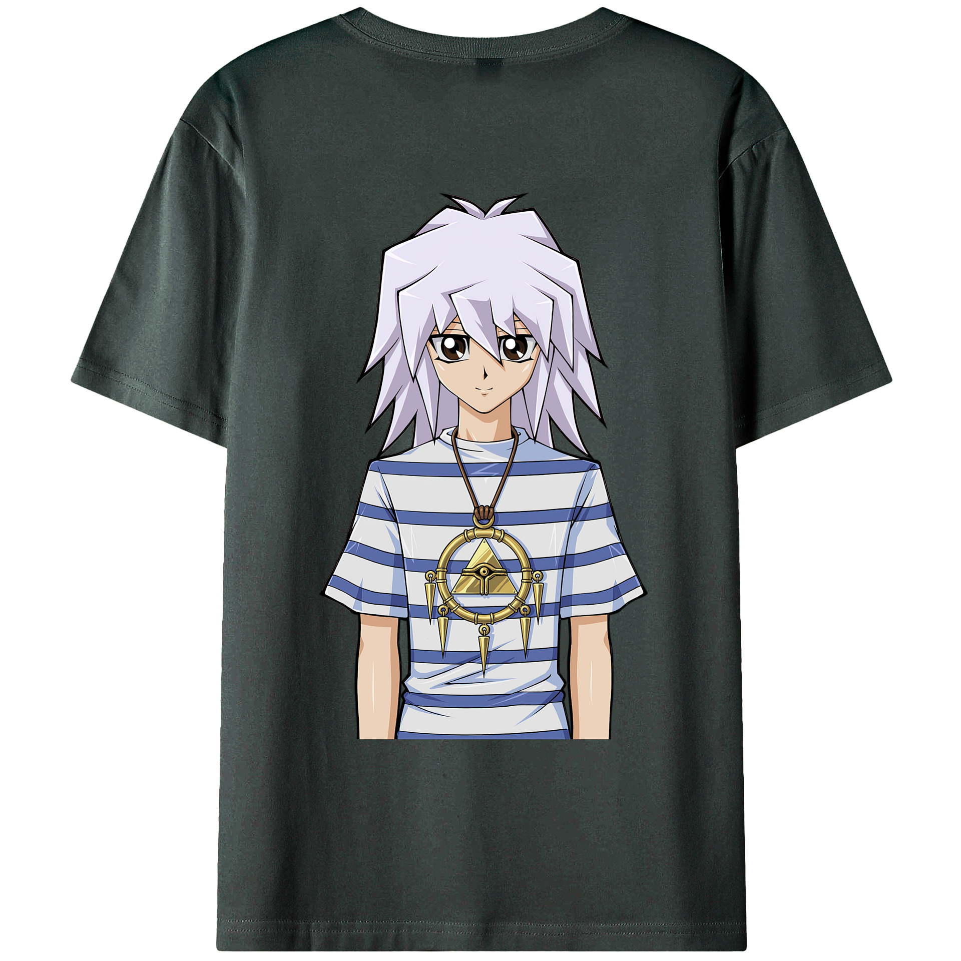 （画像用） 遊☆戯☆王 Yu-Gi-Oh! 綿100％ メンズ半袖Tシャツ（バックプリント） 通気性